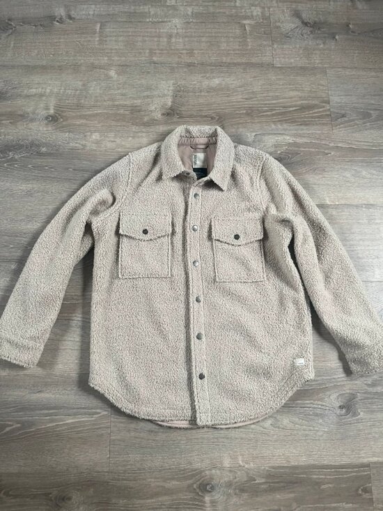 Vuori Jackets & Blazers - Vuori Sycamore Sherpa Snap Pocket Shirt Jacket Dark Salt Beige Women's Size S